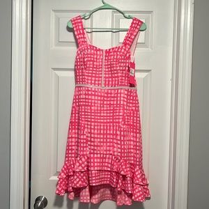 New with tags Lilly Pulitzer pink gingham dress